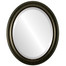 Messina Beveled Oval Mirror Frame in Veined Onyx