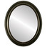 Messina Flat Oval Mirror Frame in Veined Onyx