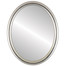 Pasadena Flat Oval Mirror Frame in Silver with Brown Antique