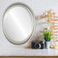 Pasadena Lifestyle Oval Mirror Frame in Silver with Brown Antique