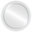 Pasadena Beveled Round Mirror Frame in Linen White