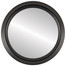 Melbourne Flat Round Mirror Frame in Matte Black