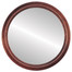 Melbourne Flat Round Mirror Frame in Rosewood