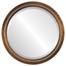 Melbourne Beveled Round Mirror Frame in Toasted Oak