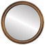 Melbourne Flat Round Mirror Frame in Toasted Oak