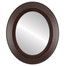 Lombardia Flat Oval Mirror Frame in Mocha