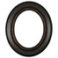 Imperial Oval Frame # 490 - Matte Black with Gold Lip