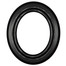 Imperial Oval Frame # 490 - Matte Black with Silver Lip