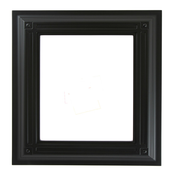 Imperial Rectangle Picture Frame - Matte Black - Gold Accents
