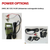 EF200-HD power options 204V 14.8V Battery and 12V