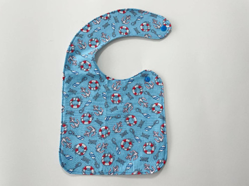 Baby Bibs / BI-B-21: Anchors & Life Preservers - Square