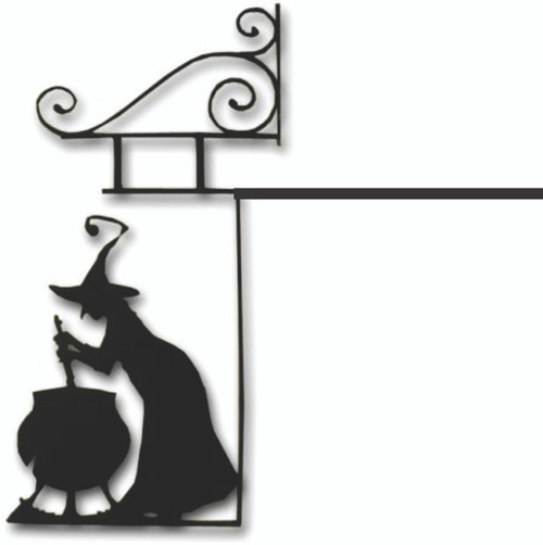 Doorway Toppers / HD-DT-66: Witch Stirring Cauldrun Pot (Black)