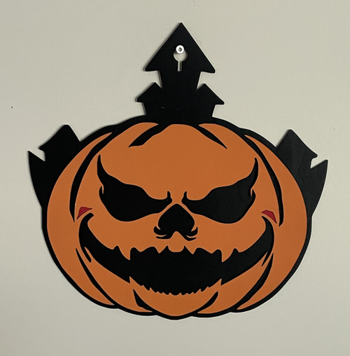 Wall Art - Halloween / SH-HWA-50: Scary Pumpkin (Orange / Black)