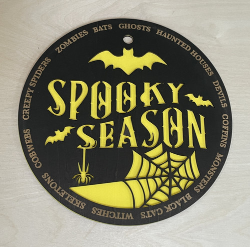Wall Art - Halloween / SH-HWA-81: Spooky Season (Black / Yellow)