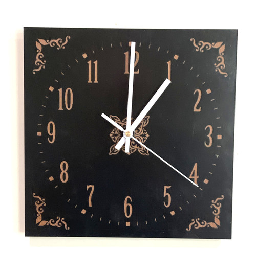 Clocks - Classic Designs / HD-CC-21: Square Clock (Black)