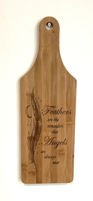 Wall Art - Words of Wisdom / HD-WAWI-21: Feathers and Angels (Natural) - Cutting Board Panel