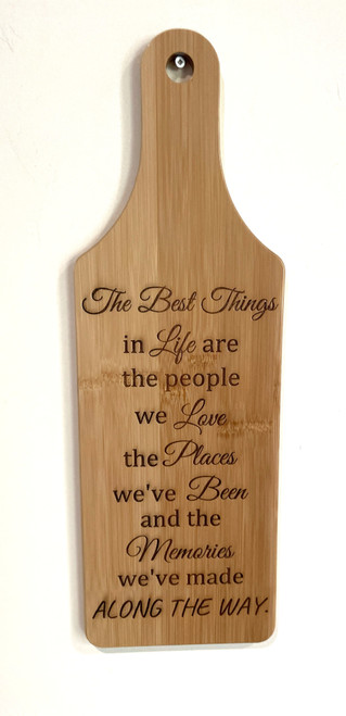 Wall Art - Words of Wisdom / HD-WAWI-29: The Best Things in Life (Natural) - Cutting Board Panel