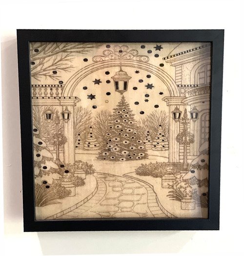 Wall Art - Words of Wisdom / HD-WAWI-67: Christmas Street Scene - Shadow Box