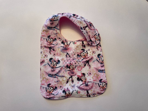 Baby Bibs / BI-B-15: Ballerina Minnie - Square