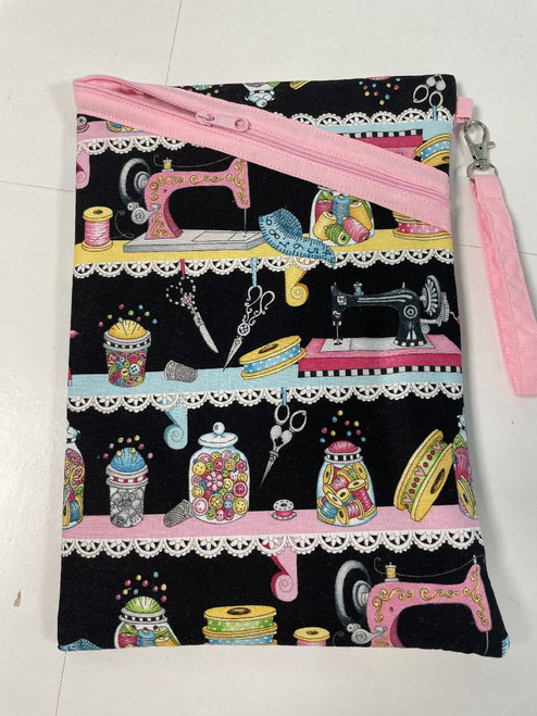 Ipad Bags / B-LI-4: Sewing Related (Black) - Has Handle