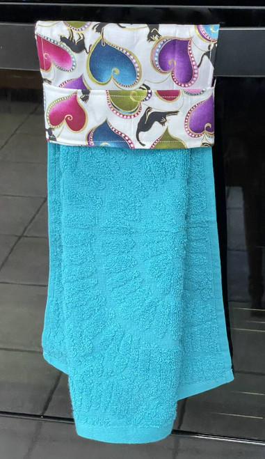 Decor Kitchen Towels / DK-KT-2: Heart Catitude (Blue)