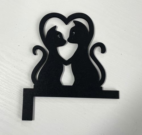 Doorway Toppers / HD-DT-23: Loving Cats (Black)