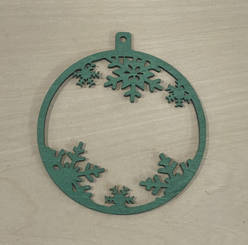 Christmas Tree Decorations / SH-CTD-18: Snow Flakes (Green)