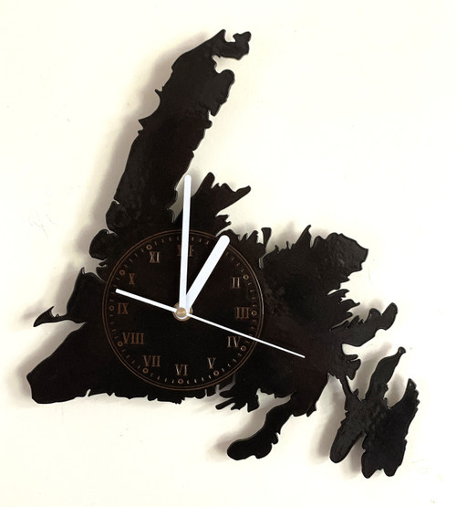 Clocks - Newfoundland Motifs / HD-CN-12: NL Island (Black)