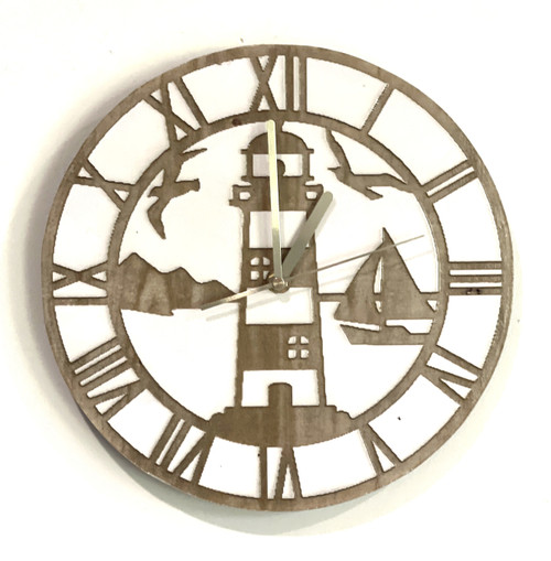 Clocks - Newfoundland Motifs / HD-CN-26: Lighthouse (White)