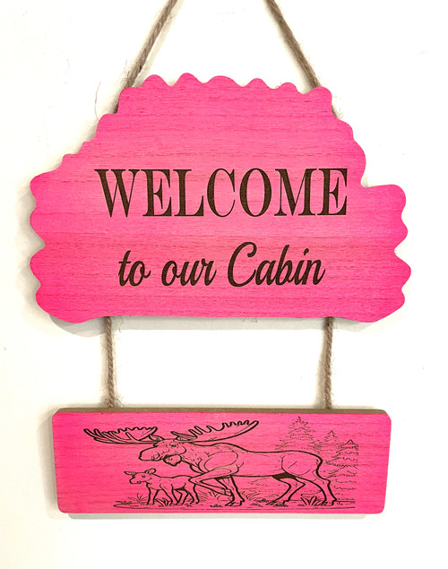 Wall Art - Words of Wisdom / HD-WAWI-40: Welcome to our Cabin - 2 Panel