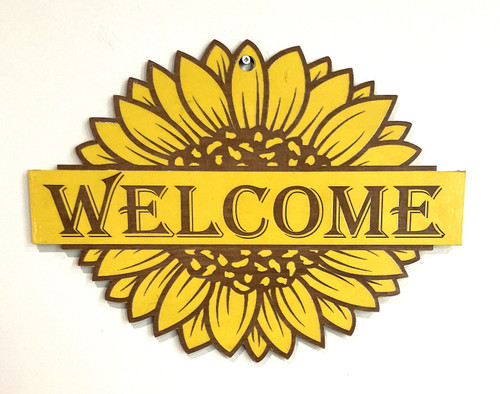 Wall Art - Words of Wisdom / HD-WAWI-57: Sunflower Welcome (Yellow) - Panel