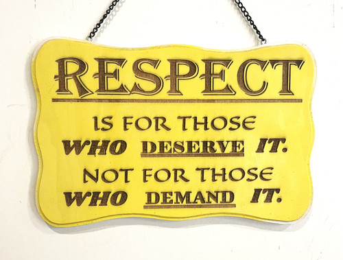 Wall Art - Words of Wisdom / HD-WAWI-1702: Respect (Black / Grey) - Panel