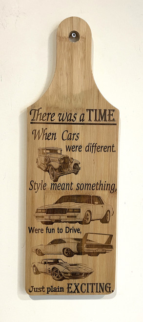 Wall Art - Words of Wisdom / HD-WAWI-8007: Exciting Cars (Natural) - Cutting Board Panel