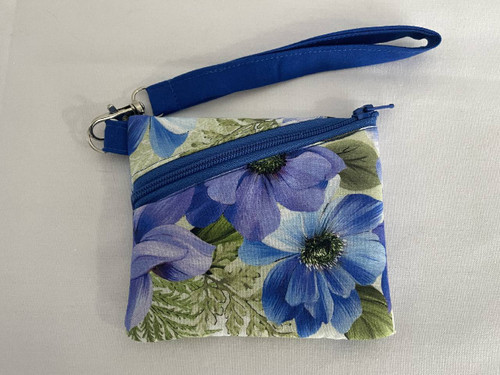 Coin Purses / HB-CP-14: Butterflies (Blue Flowers)