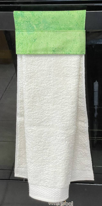 Decor Kitchen Towels / DK-KT-5: Light Green Marble (White)
