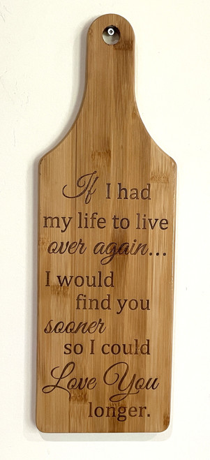 Wall Art - Words of Wisdom / HD-WAWI-24: My Life to Live Over (Natural) - Cutting Board Panel