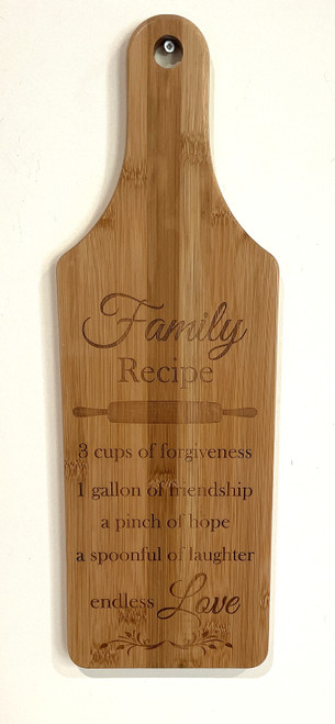 Wall Art - Words of Wisdom / HD-WAWI-34: Family Recipe (Natural) - Cutting Board Panel