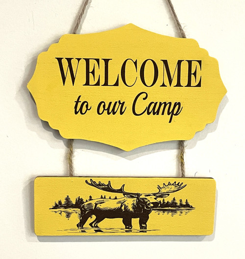 Wall Art - Words of Wisdom / HD-WAWI-44: Welcome to our Camp (Purple) - 2 Panel
