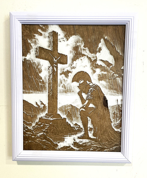 Wall Art - Words of Wisdom / HD-WAWI-200: Engraved Image: What have we Done - 8 x 10 Engraved Picture with White Frame