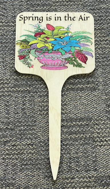 Wall Art - Words of Wisdom / HD-WAWI-1796: Spring Flower Pot - Garden Stake