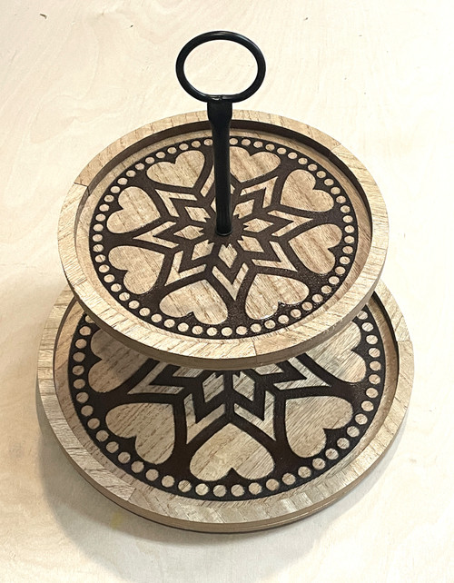 Wall Art - Words of Wisdom / HD-WAWI-3022: 2-Tier-Tray - Heart Flower Design