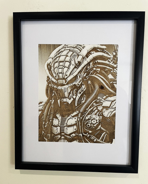 Wall Art - Words of Wisdom / HD-WAWI-9000: Engraved Image: Predator - 8 x 11 Engraving - Black Frame