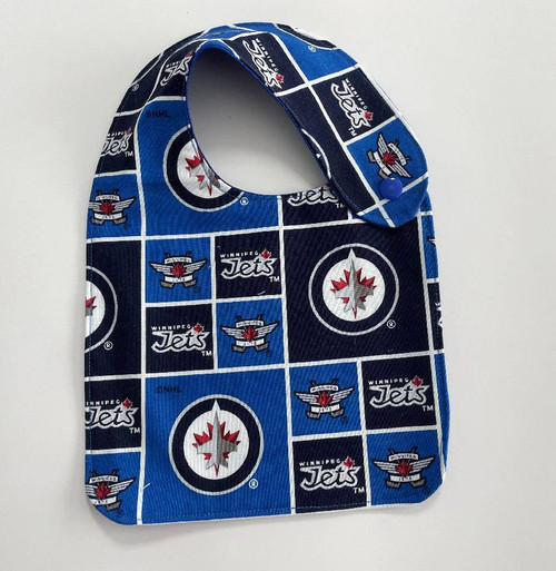 Baby Bibs / BI-B-45: Winnipeg Jets (Blue) - Square