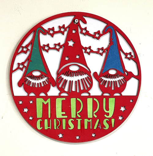 Wall Art - Words of Wisdom / HD-WAWI-107: Gnome Merry Christmas  - Large Panel