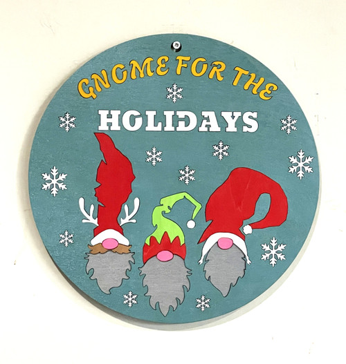 Wall Art - Words of Wisdom / HD-WAWI-136: Gnome for the Holidays - Wall Hanging Panel