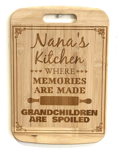 Wall Art - Words of Wisdom / HD-WAWI-1723: Nana's Kitchen (Natural) - Laser Engraved Panel