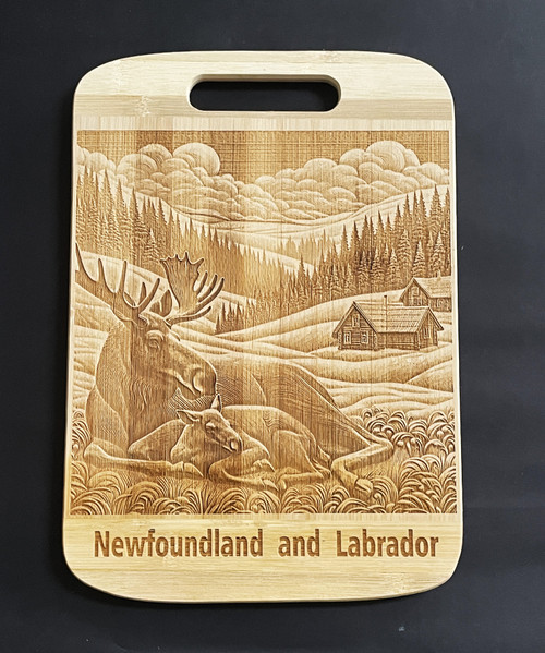 Wall Art - Words of Wisdom / HD-WAWI-2000: Moose  Family (Natural) - Cutting Board
