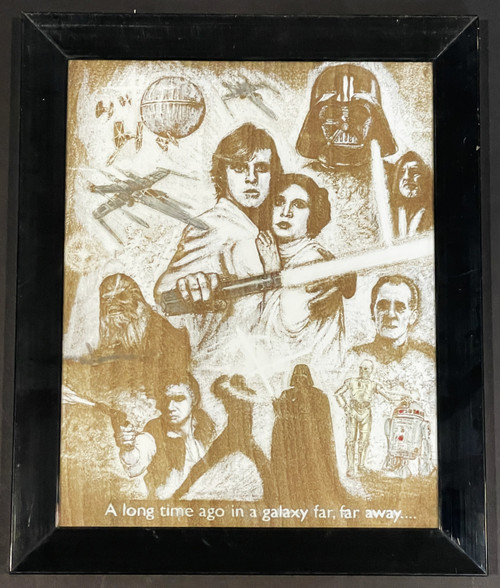 Wall Art - Words of Wisdom / HD-WAWI-9007: Engraved Image: Star Wars Stars #2 - 8 x 11 Engraving - Black Frame