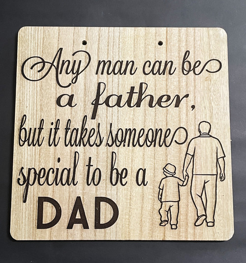 Wall Art - Words of Wisdom / HD-WAWI-9029: Happy Poppy's Day (Natural) - Laser Engraved Panel