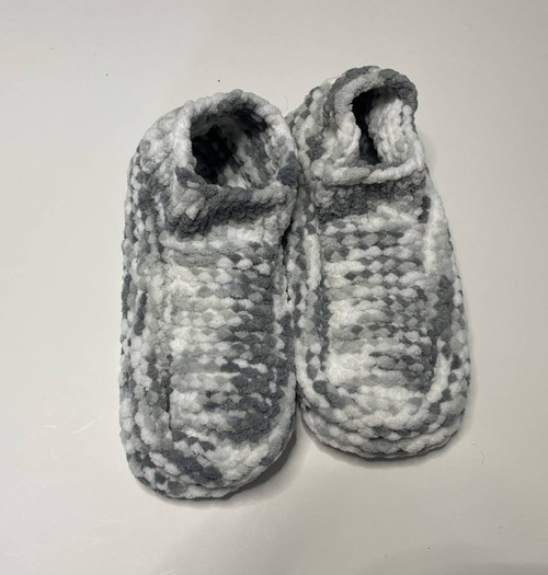 Knitted - Slippers / KC-KS-3: Gray (White)